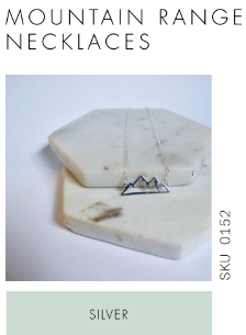 Mountain Range Necklace - Silver